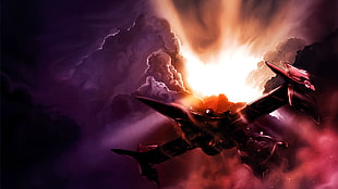 plane flying on air illustration, Cowboy Bebop, Swordfish II, anime HD wallpaper