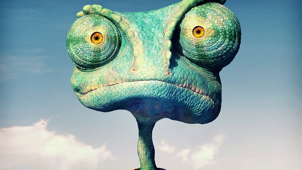 green lizard illustration, movies, Rango, Project X, animated movies HD wallpaper