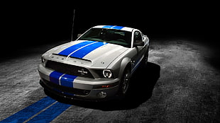 gray Ford Shelby, car, Ford Mustang Shelby HD wallpaper