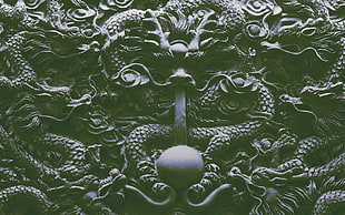 gray Asian dragon embossed decor, dragon, China