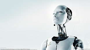 white humanoid robot illustration, Björk, white