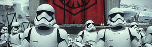 Star Wars digital wallpaper, dual monitors, Storm Troopers