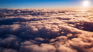 aerial photo of clouds