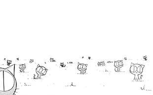 cat illustrtaion, FLCL, anime, kittens