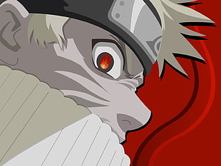 Uzumaki Naruto illustration, Naruto Shippuuden, Uzumaki Naruto, selective coloring, anime boys