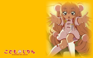 female blond anime character HD wallpaper