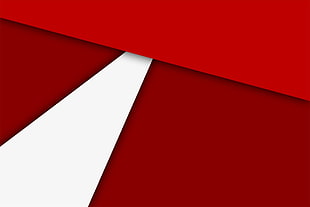 red and white logo, abstract, red, white, simple