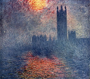 Claude Monet, painting, classic art, Sun HD wallpaper