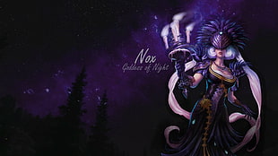 Nox Goddess of Night digital wallpaper, Smite, Nox