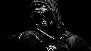 SWAT digital wallpaper, gas masks