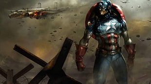 Captain America digital wallpaper, Marvel Comics, superhero, Captain America