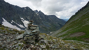 gray stones, mountains, rock