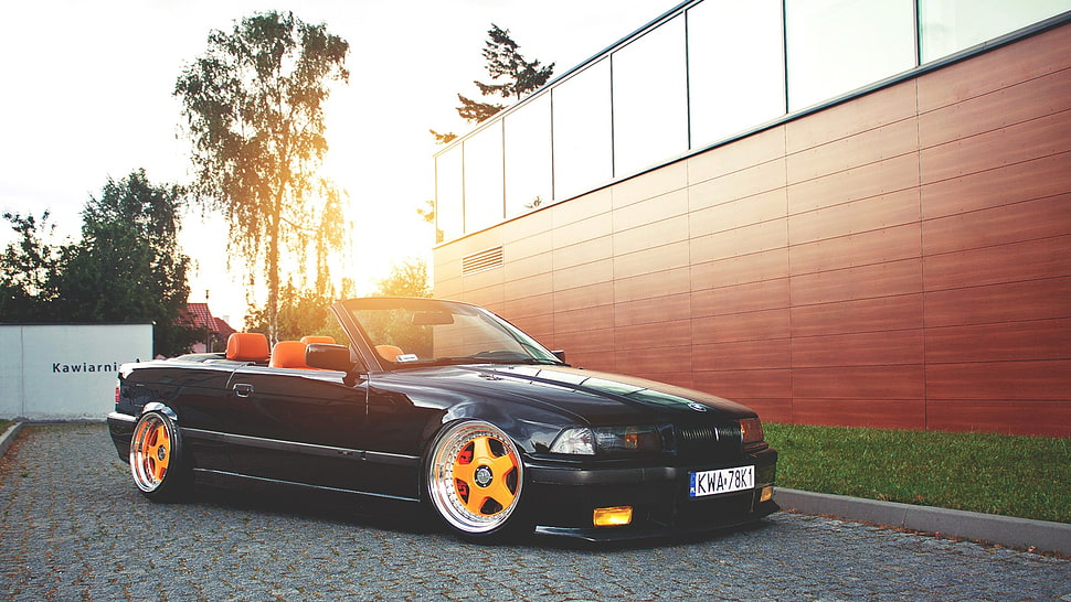 black coupe, BMW, BMW E36 HD wallpaper
