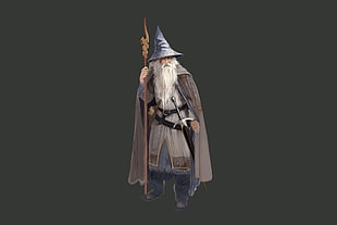 wizard illustration, The Lord of the Rings, Gandalf