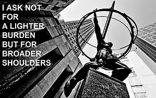 Apollo statue with text overlay, quote HD wallpaper
