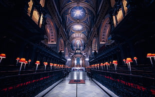 blue and brown cathedral, London, architecture, cathedral, building