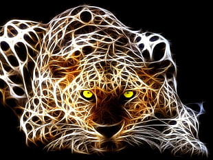 white Tiger digital artwork
