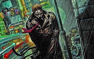 man wearing black coat poster, Constantine, Hellblazer, comic art