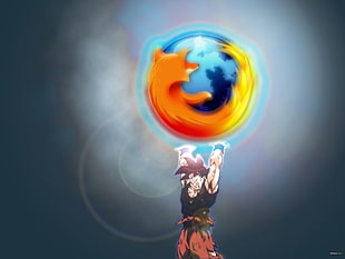 Son Goku Mozilla Firefox energy ball, Mozilla Firefox, Dragon Ball Z HD wallpaper
