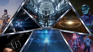 game graphic collage poster, Mass Effect: Andromeda, Mass Effect, video games, Andromeda Initiative HD wallpaper