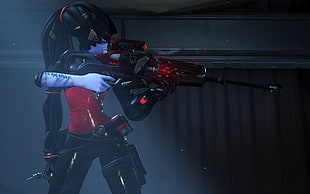 female character with rifle wallpaper, Overwatch, Widowmaker (Overwatch) HD wallpaper
