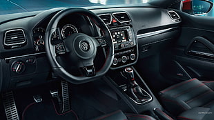 black Volkswagen car dashboard