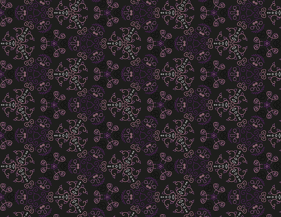 brown and white floral pattern HD wallpaper