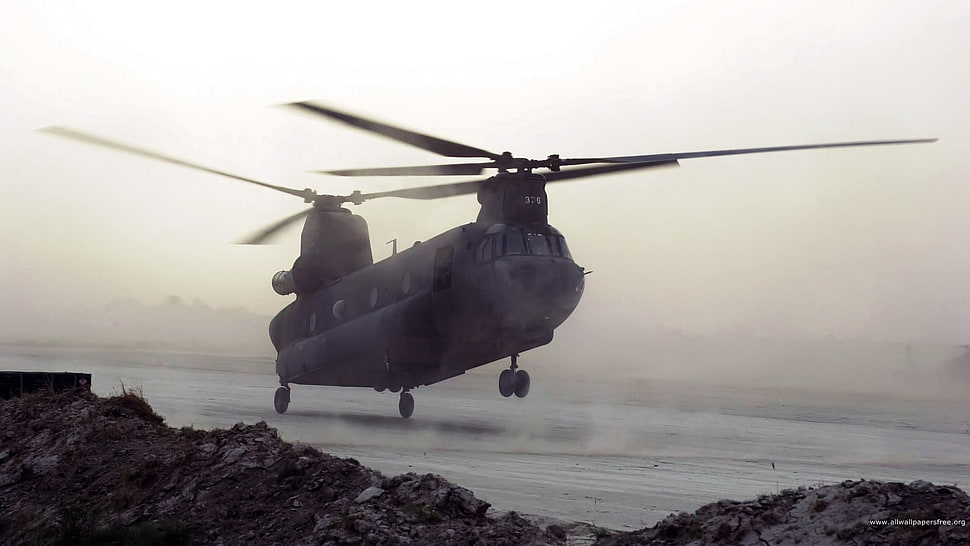 gray helicopter, military aircraft, Boeing CH-47 Chinook, vehicle, aircraft HD wallpaper