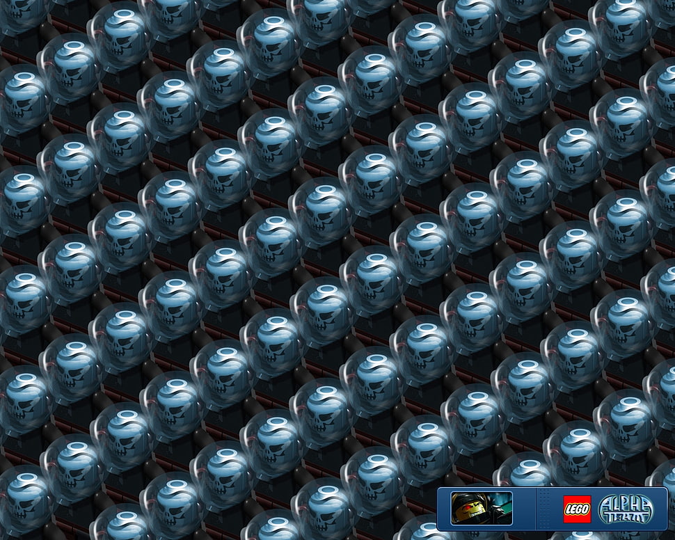 blue-and-black glassed skull wallpaper HD wallpaper