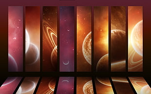 brown and purple solar system wallpaper HD wallpaper