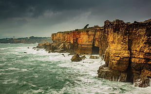 brown cliff, nature HD wallpaper