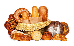 pile of baked breads
