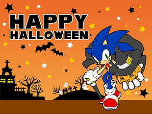 Sonic Happy Halloween 3D wallpaper, Halloween, Sonic the Hedgehog, video games HD wallpaper