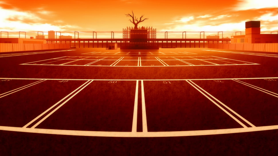 bare treee, Monogatari Series, anime HD wallpaper