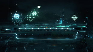 fireworks display, Tron: Legacy, movies HD wallpaper