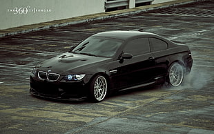 black BMW coupe, BMW M3 , BMW