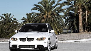 white BMW sedan, car, BMW, BMW M3  HD wallpaper