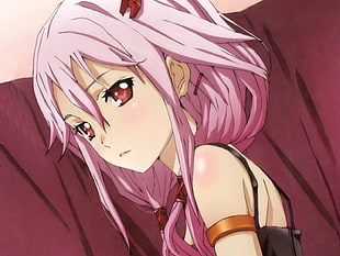 pink haired girl anime