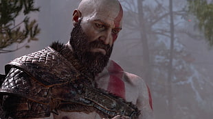 Kratos digital wallpaper, God of War, Kratos, video games, God of War (2018)