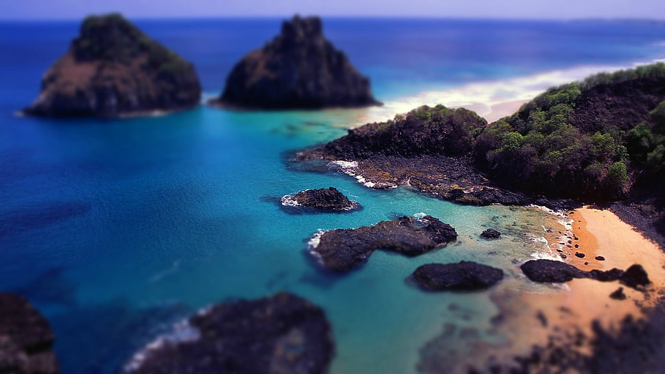 tilt shift, landscape HD wallpaper
