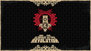 red Revolution logo, video games, digital art HD wallpaper