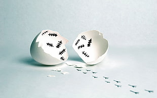 photography of cracked eggshell
