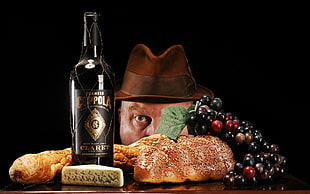 black liquor bottle, food, lunch HD wallpaper
