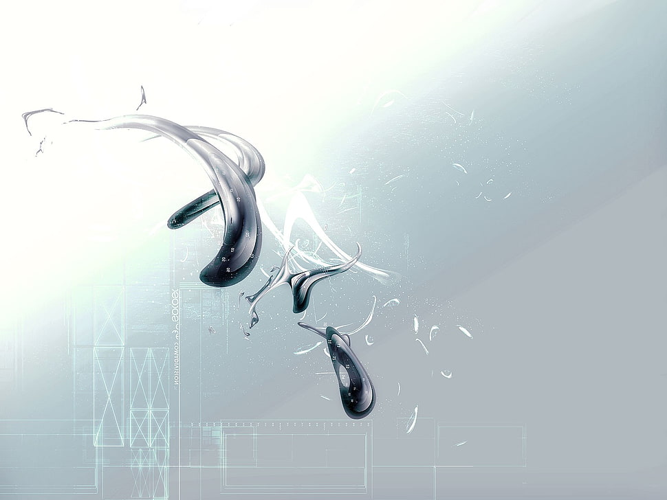 water drops illustration, abstract HD wallpaper