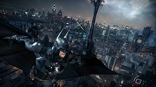Batman illustration, Batman: Arkham Knight, Rocksteady Studios, Batman, Gotham City