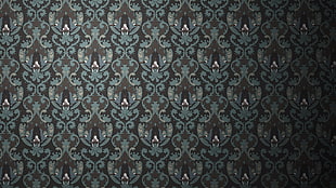 brown and blue floral cloth, pattern