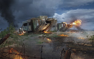 military tank illustration, World of Tanks, video games