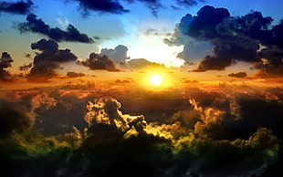 golden hour, sky, clouds HD wallpaper