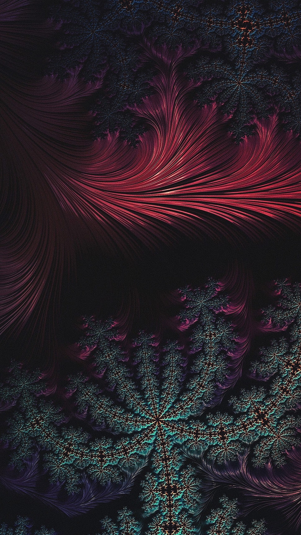 red and green leaf textile, digital art, pattern, vertical, portrait display HD wallpaper