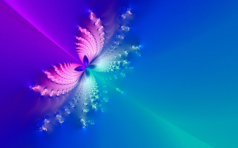 blue and pink wallpaper HD wallpaper